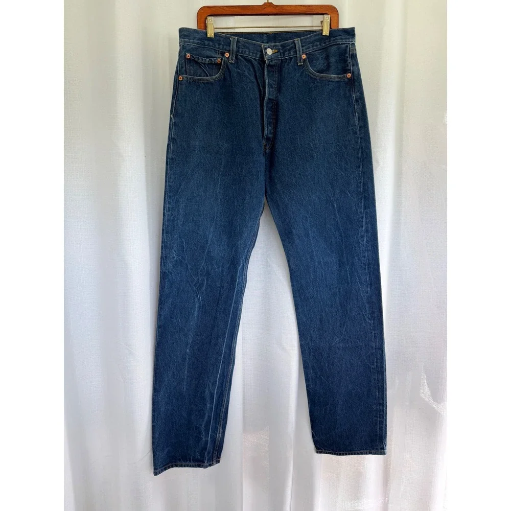Levi's 501 XX Vintage Button Fly Jeans Men's W38 L40 Dark Wash Made in USA Style